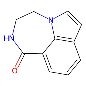Pyrrolo(3,2,1-jk)(1,4)benzodiazepin-1(2H)-one, 3,4-dihydro- structure