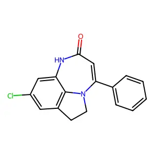 Pyrrolo(1,2,3-ef)(1,5)benzodiazepin-2(1H)-one, 6,7-dihydro-9-chloro-4-phenyl- structure