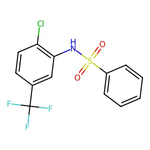 N-[2-chloro-5-(trifluoromethyl)phenyl]benzenesulfonamide structure