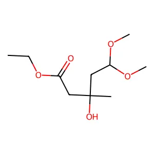 Ethyl 3-hydroxy-5,5-dimethoxy-3-methylpentanoate structure