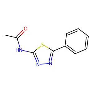 N-(5-phenyl-1,3,4-thiadiazol-2-yl)acetamide structure