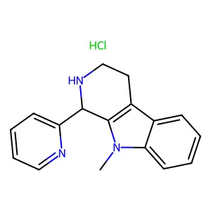 2,3,4,9-Tetrahydro-9-methyl-1-(2-pyridinyl)-1H-pyrido(3,4-b)indole hydrochloride structure