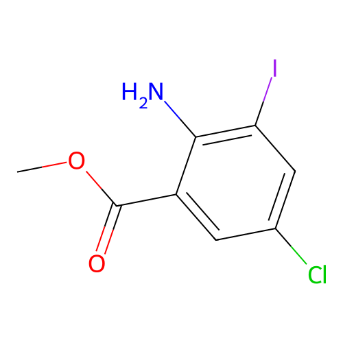 Methyl 2-amino-5-chloro-3-iodobenzoate structure