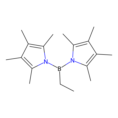 Borane, ethylbis(2,3,4,5-tetramethylpyrrol-1-yl)- structure