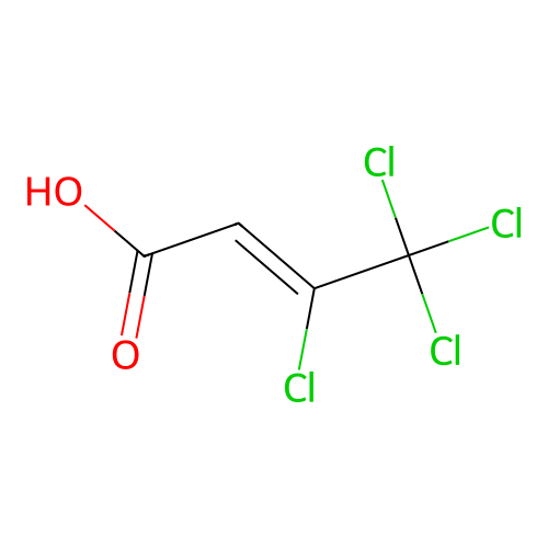 (2Z)-3,4,4,4-Tetrachloro-2-butenoic acid structure