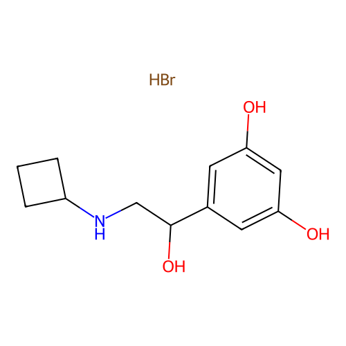1,3-Benzenediol, 5-(2-(cyclobutylamino)-1-hydroxyethyl)-, hydrobromide, (+-)- structure