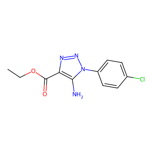 Ethyl 5-amino-1-(4-chlorophenyl)-1H-1,2,3-triazole-4-carboxylate structure