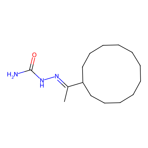 (2E)-2-(1-cyclododecylethylidene)hydrazinecarboxamide structure