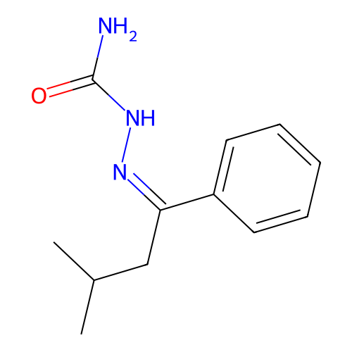 [(Z)-(3-methyl-1-phenylbutylidene)amino]urea structure