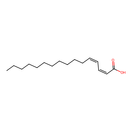 (2Z,4Z)-hexadeca-2,4-dienoic acid structure