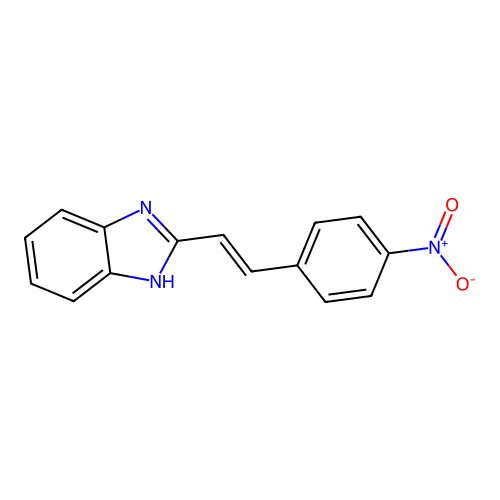 2-(2-{4-nitrophenyl}vinyl)-1H-benzimidazole structure