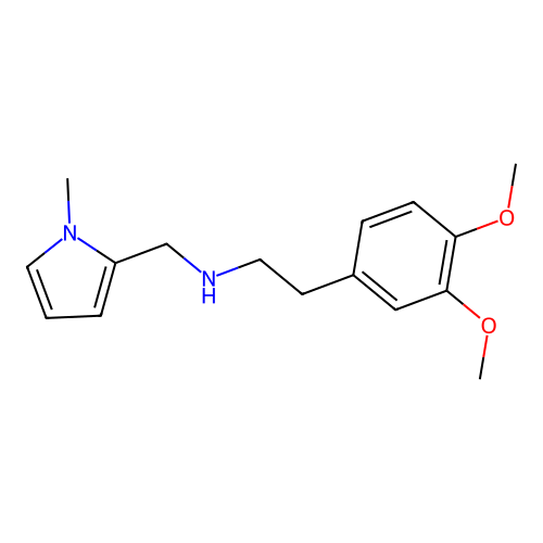 [2-(3,4-Dimethoxy-phenyl)-ethyl]-(1-methyl-1H-pyrrol-2-ylmethyl)-amine structure