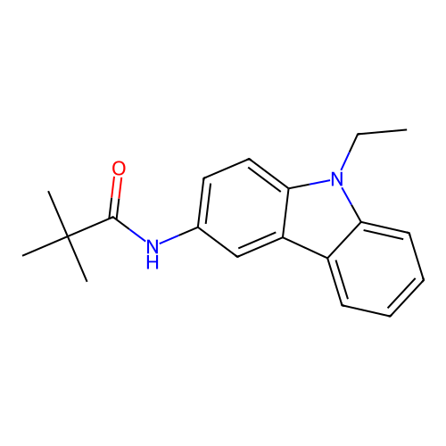 3-Pivaloylamino-9-ethyl-9H-carbazole structure