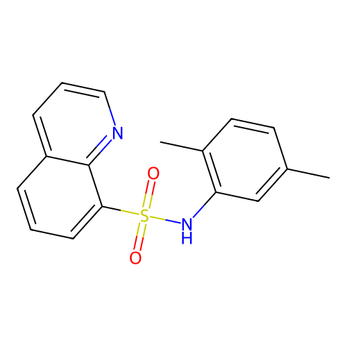 N-(2,5-dimethylphenyl)quinoline-8-sulfonamide structure