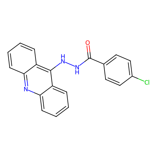 N'-acridin-9-yl-4-chlorobenzohydrazide structure