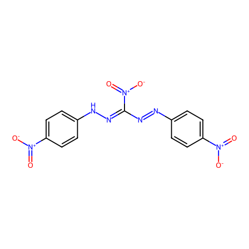1-[Nitro(4-nitrophenyl)carbonohydrazonoyl]-2-(4-nitrophenyl)diazene structure