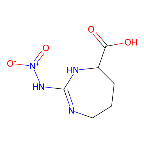 2-(Nitroamino)-4,5,6,7-tetrahydro-1H-1,3-diazepine-7-carboxylic acid structure
