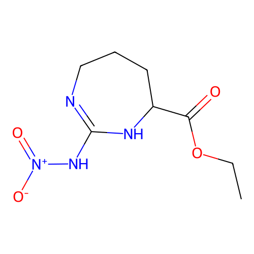 Ethyl 2-(nitroamino)-4,5,6,7-tetrahydro-1H-1,3-diazepine-7-carboxylate structure