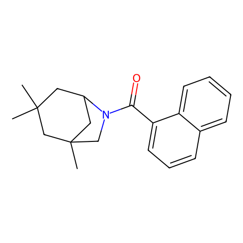 Naphthalen-1-yl(1,3,3-trimethyl-6-azabicyclo[3.2.1]oct-6-yl)methanone structure