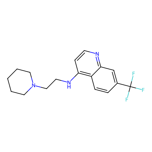 (2-Piperidin-1-yl-ethyl)-(7-trifluoromethyl-quinolin-4-yl)-amine structure