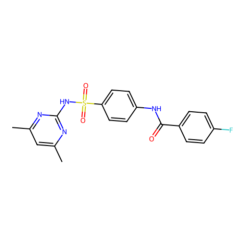 N-{4-[(4,6-dimethylpyrimidin-2-yl)sulfamoyl]phenyl}-4-fluorobenzamide structure