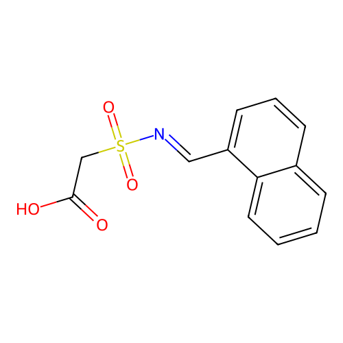 (((Naphthylmethylene)amino)sulphonyl)acetic acid structure