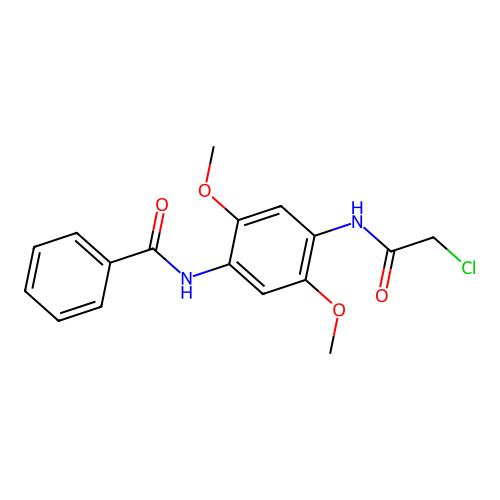 N-[4-(2-chloroacetamido)-2,5-dimethoxyphenyl]benzamide structure