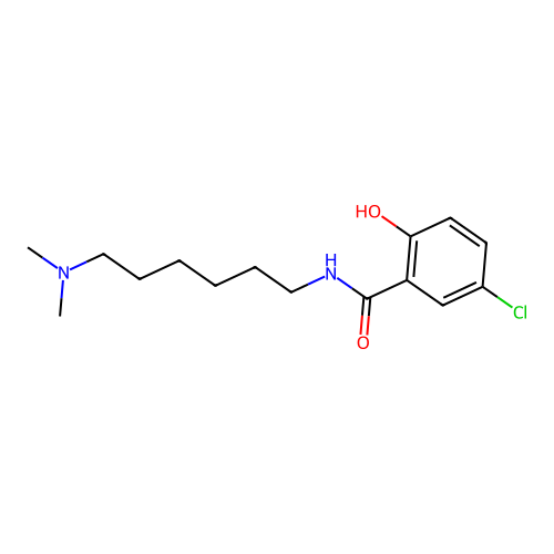 5-chloro-N-[6-(dimethylamino)hexyl]-2-hydroxybenzamide structure