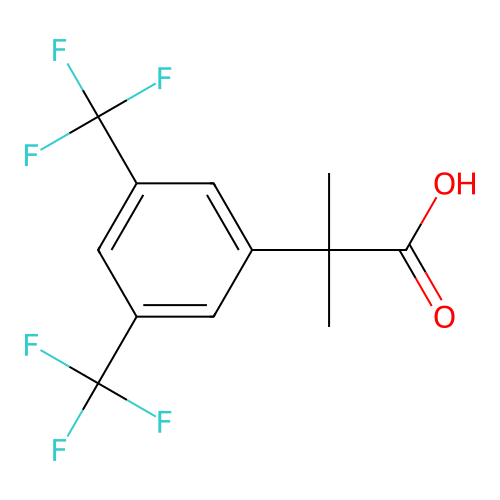 2-(3,5-Bis(trifluoromethyl)phenyl)-2-methylpropanoic acid structure