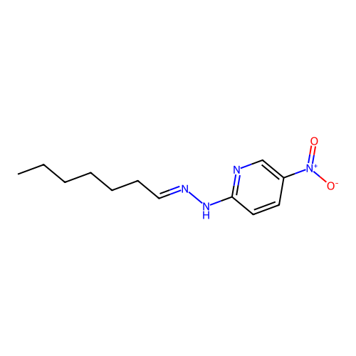 Heptanal, (5-nitro-2-pyridyl)hydrazone structure