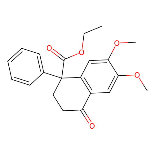 Ethyl 6,7-dimethoxy-4-oxo-1-phenyl-1,2,3,4-tetrahydro-1-naphthalenecarboxylate structure