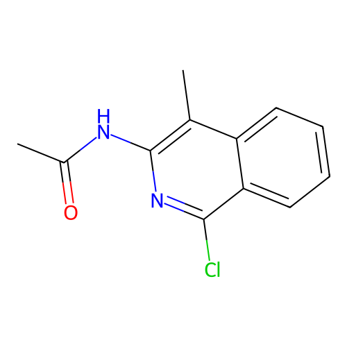 3-Acetamido-1-chloro-4-methylisoquinoline structure