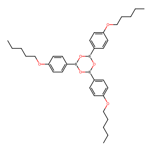2,4,6-Tris(4-pentoxyphenyl)-1,3,5,2,4,6-trioxatriborinane structure