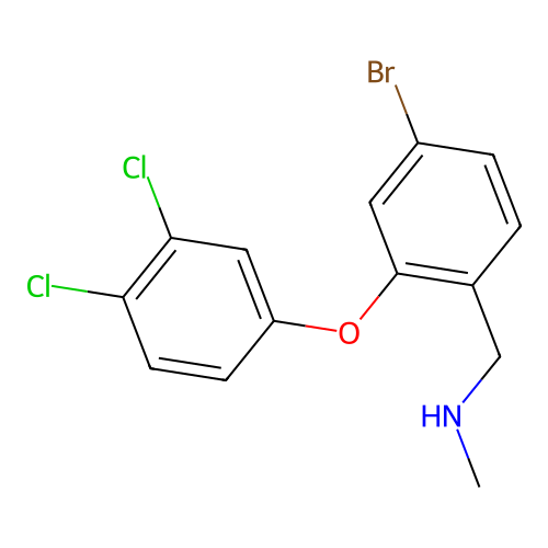 {[4-Bromo-2-(3,4-dichlorophenoxy)phenyl]methyl}(methyl)amine structure