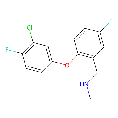 {[2-(3-Chloro-4-fluorophenoxy)-5-fluorophenyl]methyl}(methyl)amine structure