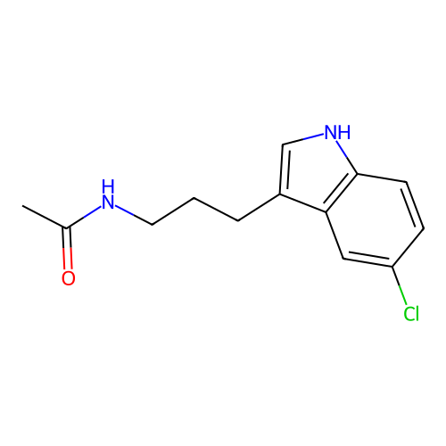 N-[3-(5-chloro-1H-indol-3-yl)propyl]acetamide structure
