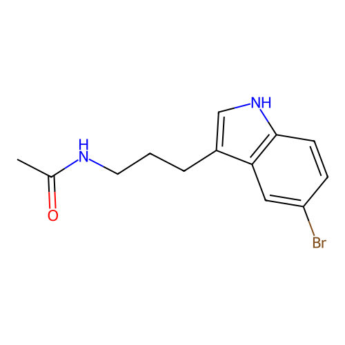 N-(3-(5-bromo-1H-indol-3-yl)propyl)acetamide structure