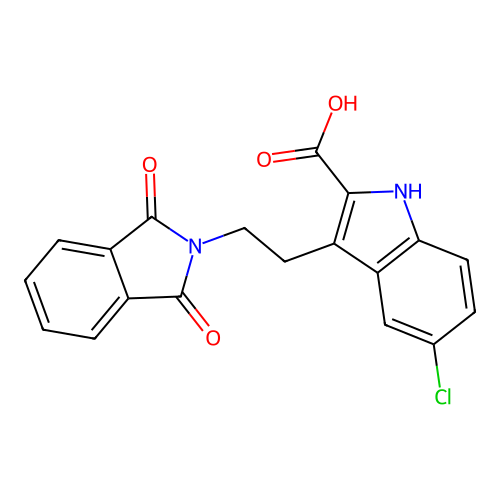 5-chloro-3-[2-(1,3-dioxoisoindol-2-yl)ethyl]-1H-indole-2-carboxylic Acid structure