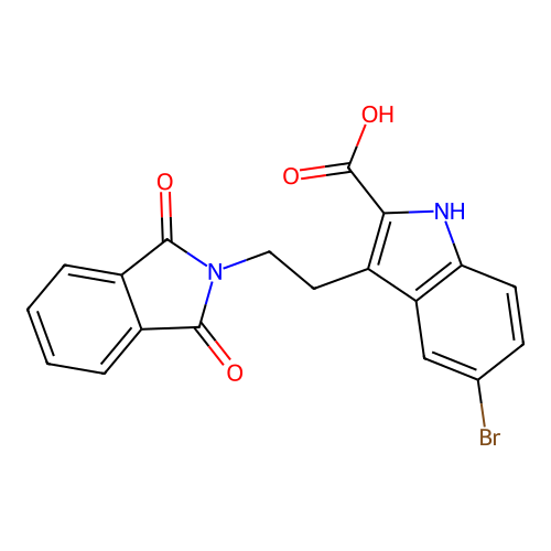 5-bromo-3-[2-(1,3-dioxoisoindol-2-yl)ethyl]-1H-indole-2-carboxylic Acid structure