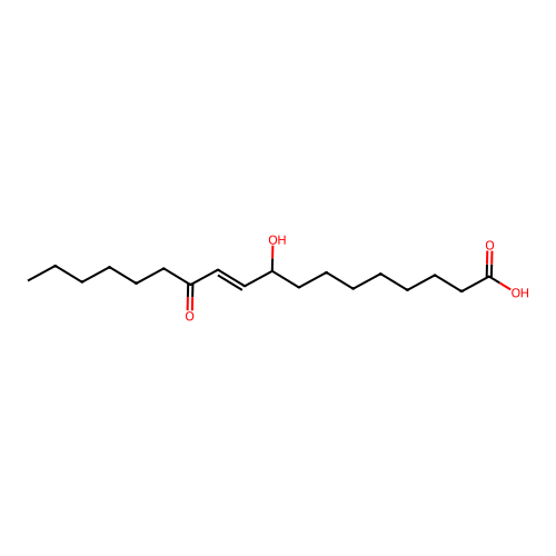 9-Hydroxy-12-oxo-10-octadecenoic acid structure