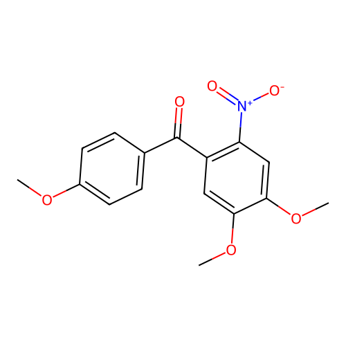(4,5-Dimethoxy-2-nitrophenyl)(4-methoxyphenyl)methanone structure