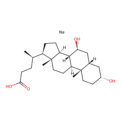 Ursodeoxycholic acid sodium structure