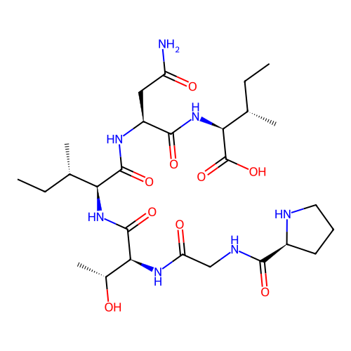 L-Isoleucine, L-prolylglycyl-L-threonyl-L-isoleucyl-L-asparaginyl- structure