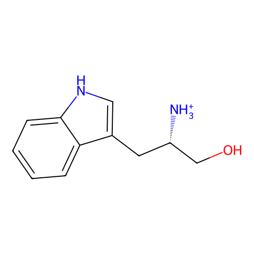 (2S)-1-Hydroxy-3-(1H-indol-3-YL)propan-2-aminium structure