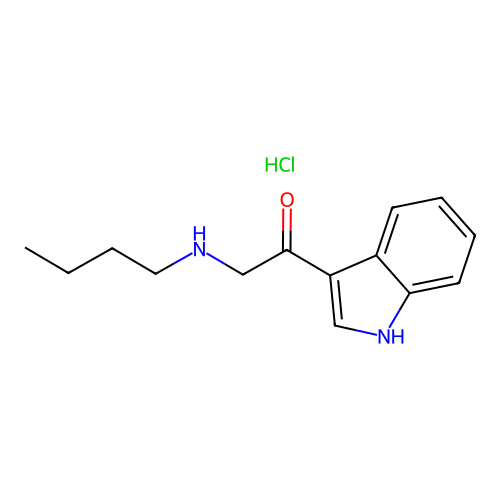 2-(butylamino)-1-(1H-indol-3-yl)ethanone hydrochloride structure