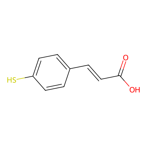 (2E)-3-(4-Mercaptophenyl)-2-propenoic acid structure