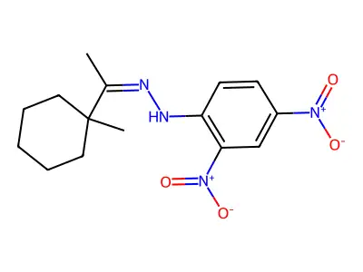 1-(1-Methylcyclohexyl)ethanone 2-(2,4-dinitrophenyl)hydrazone structure