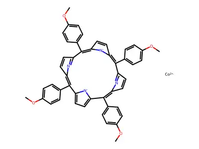 5,10,15,20-Tetrakis(4-methoxyphenyl)-21H,23H-porphine cobalt(II) structure