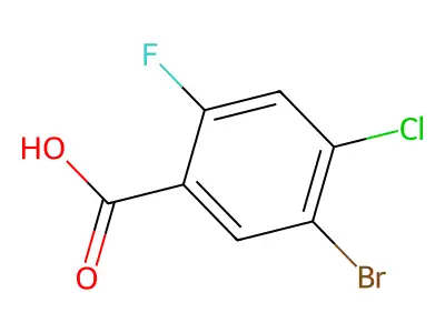 5-Bromo-4-chloro-2-fluorobenzoic acid structure