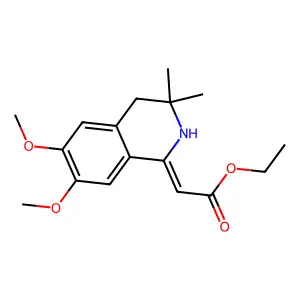 Ethyl 2-(6,7-dimethoxy-3,3-dimethyl-2,4-dihydroisoquinolin-1-ylidene)acetate structure